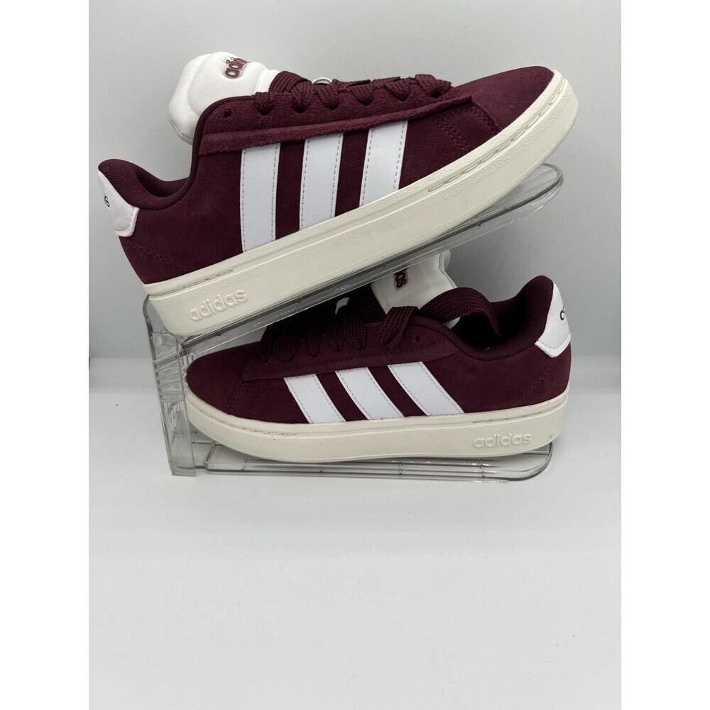 Adidas Grand Court Alpha 00s Burgundy White Sneakers Mens Size 7 IH3845